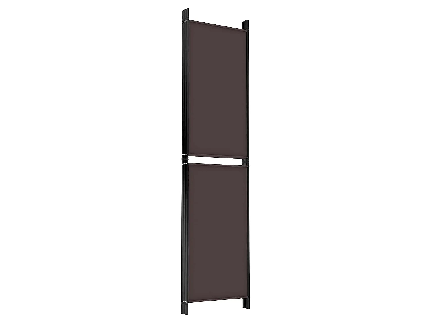 Paravent 5 panneaux Marron 250x200 cm Tissu