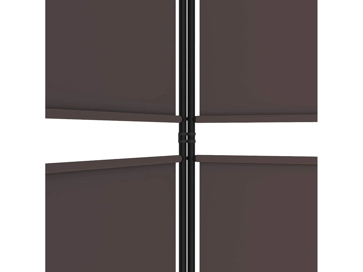 Paravent 5 panneaux Marron 250x200 cm Tissu