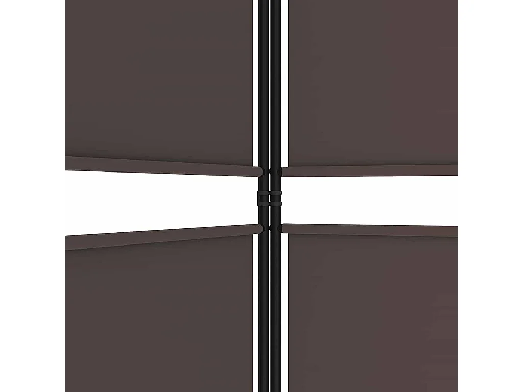 Kamerscherm met 5 panelen 250x200 cm stof bruin