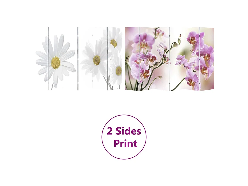 Paravent pliable 217x170 cm Fleur