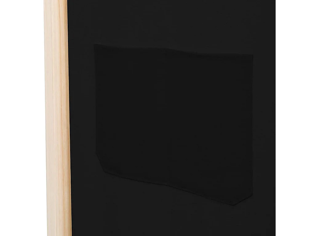 Paravent 5 panneaux Noir 200 x 170 x 4 cm Tissu