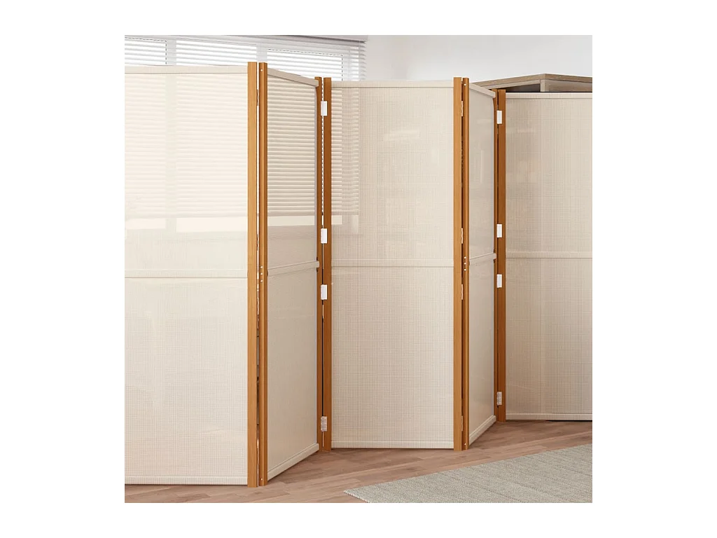 Kamerscherm met 5 panelen 350x180 cm crèmewit