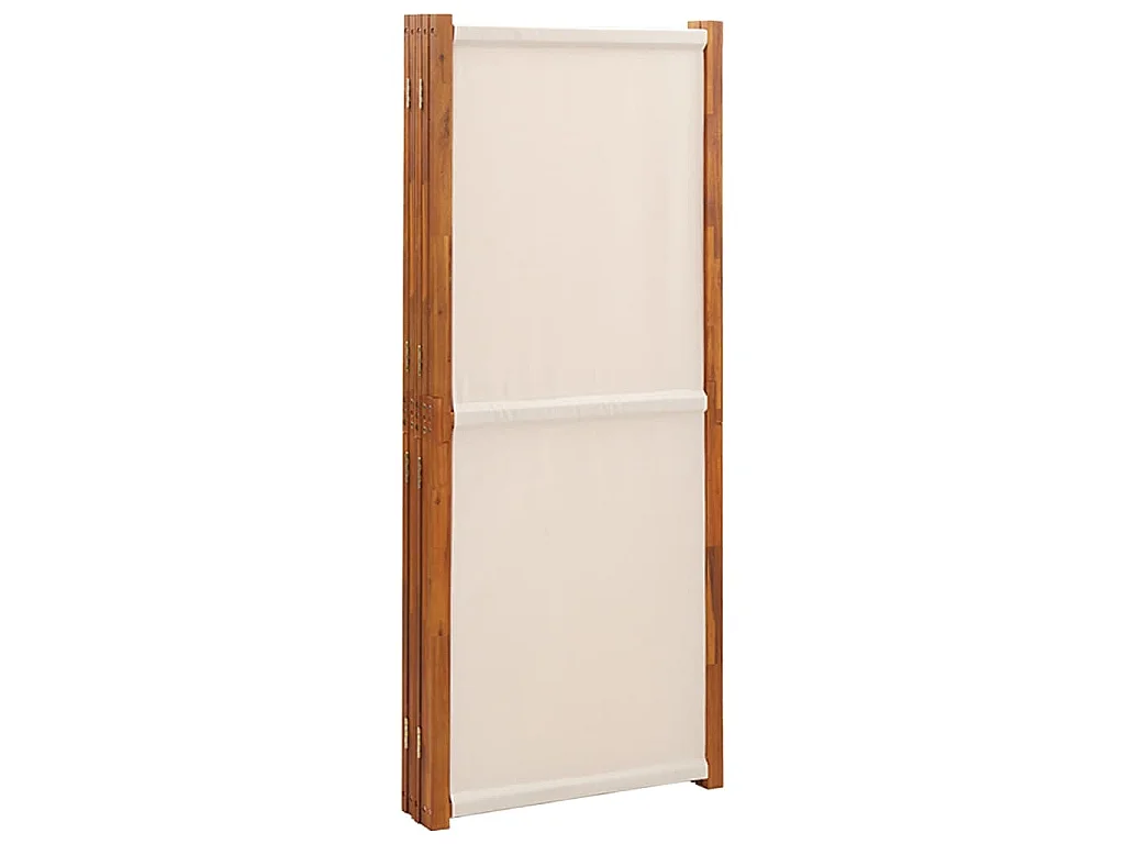 Cloison de séparation 5 panneaux Blanc crème 350x180 cm