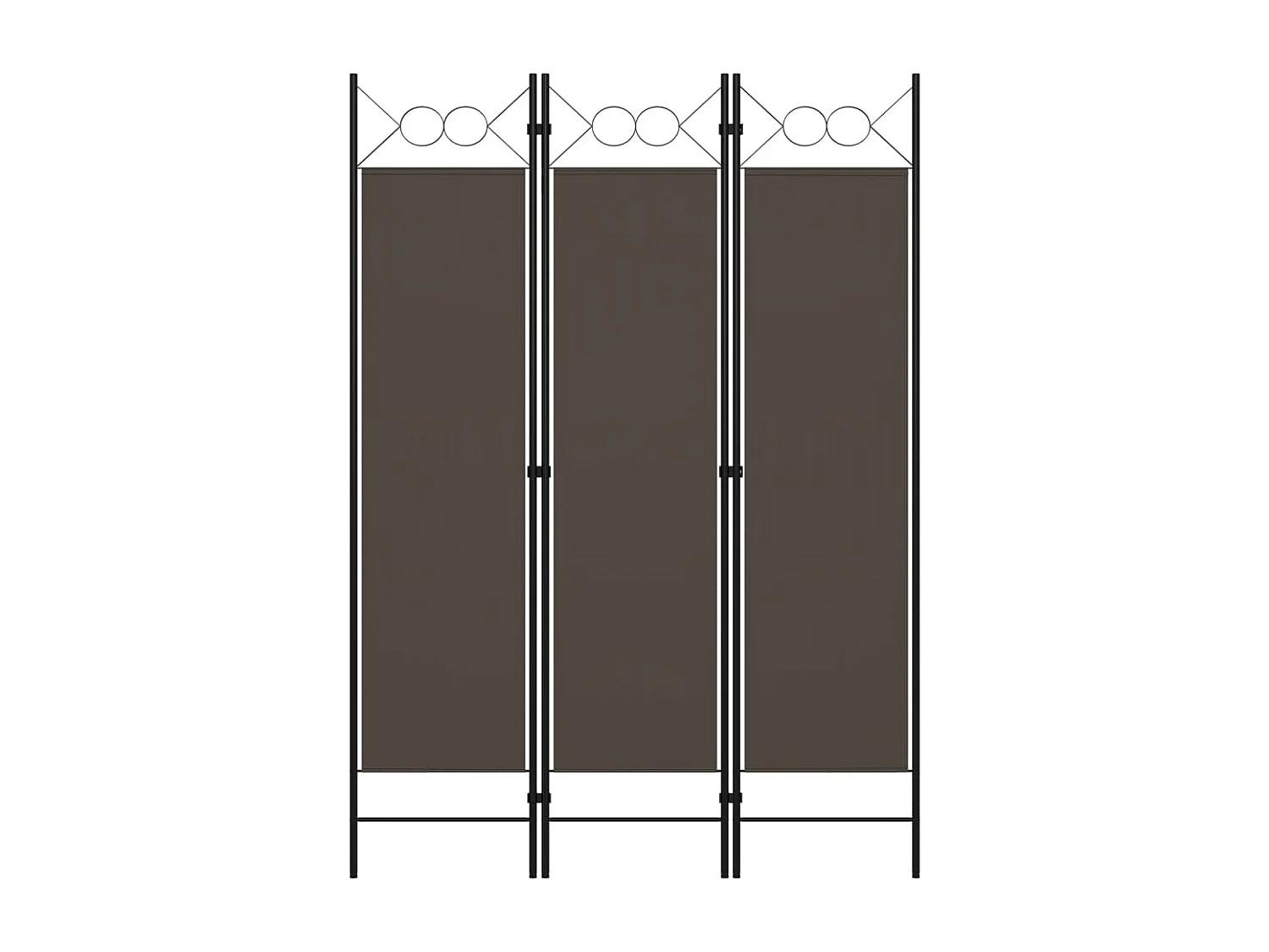 Cloison de séparation 3 panneaux Anthracite 120x180 cm