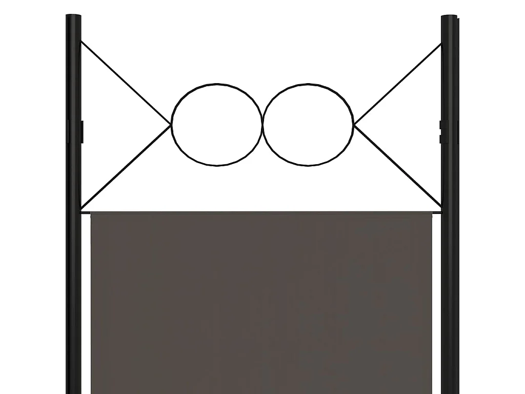 Cloison de séparation 3 panneaux Anthracite 120x180 cm