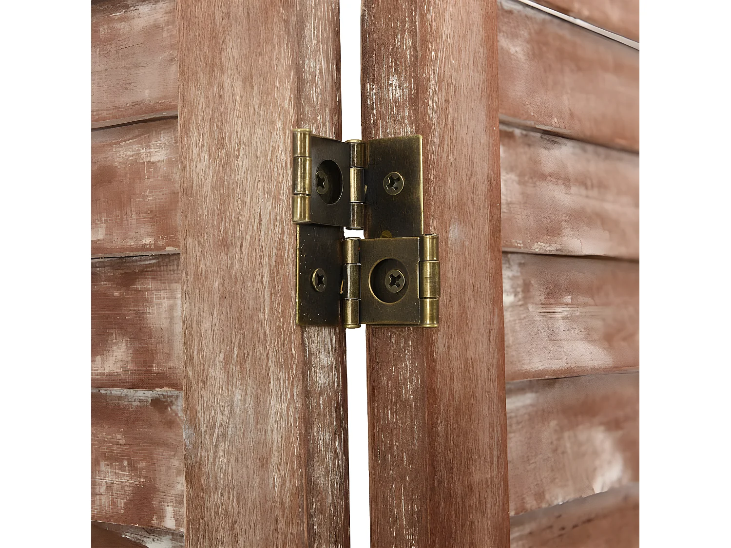 Biombo c/ 6 painéis 210x165cm madeira paulownia maciça castanho