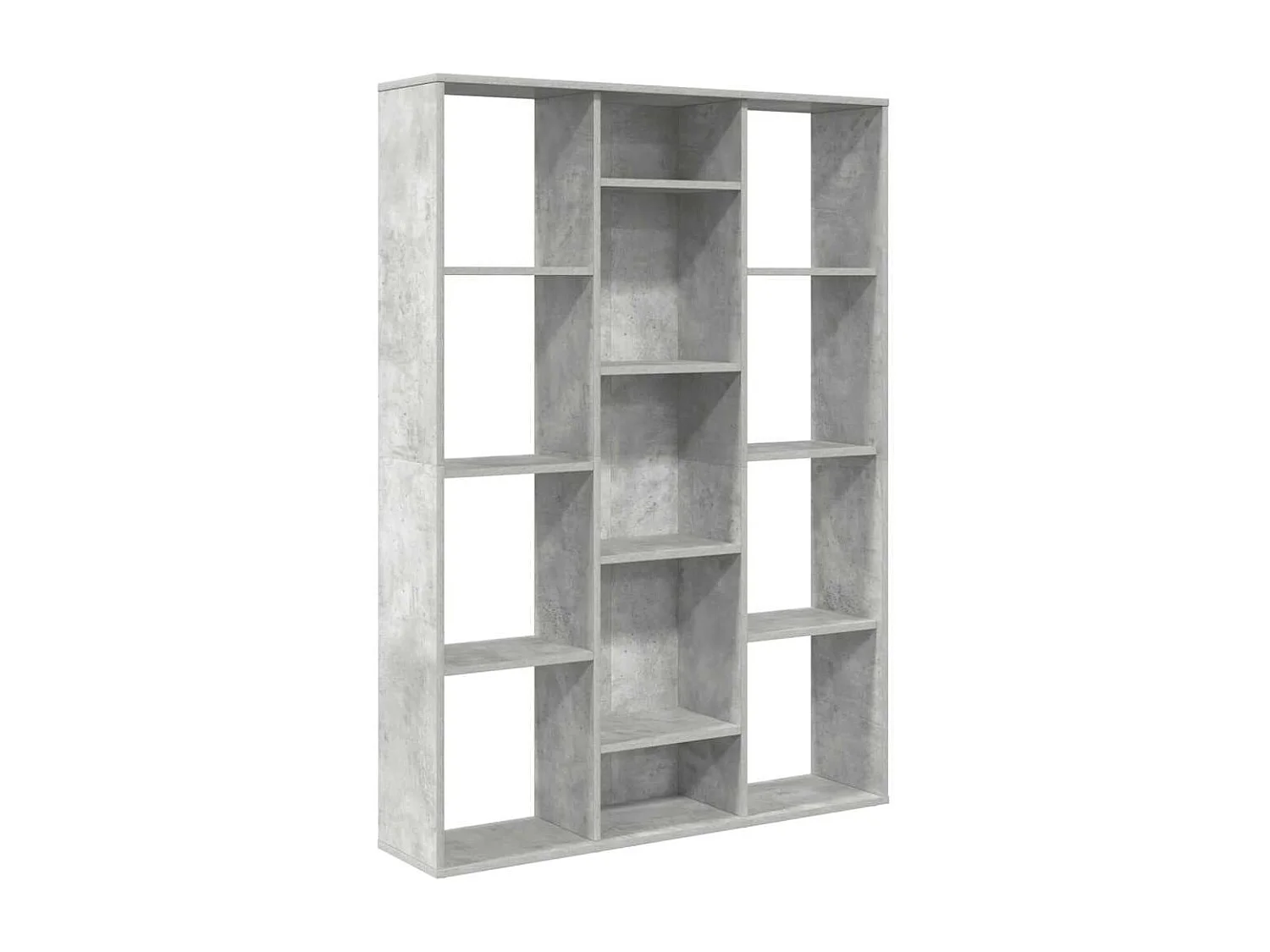 Raumteiler/Bücherregal Betongrau 100x24x140 cm Holzwerkstoff