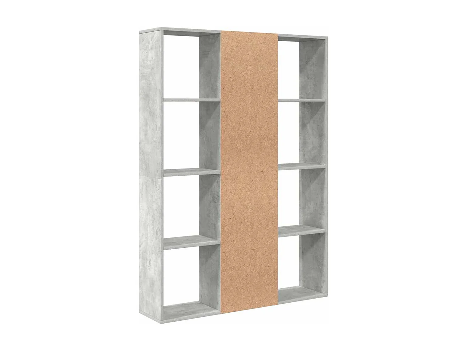 Raumteiler/Bücherregal Betongrau 100x24x140 cm Holzwerkstoff