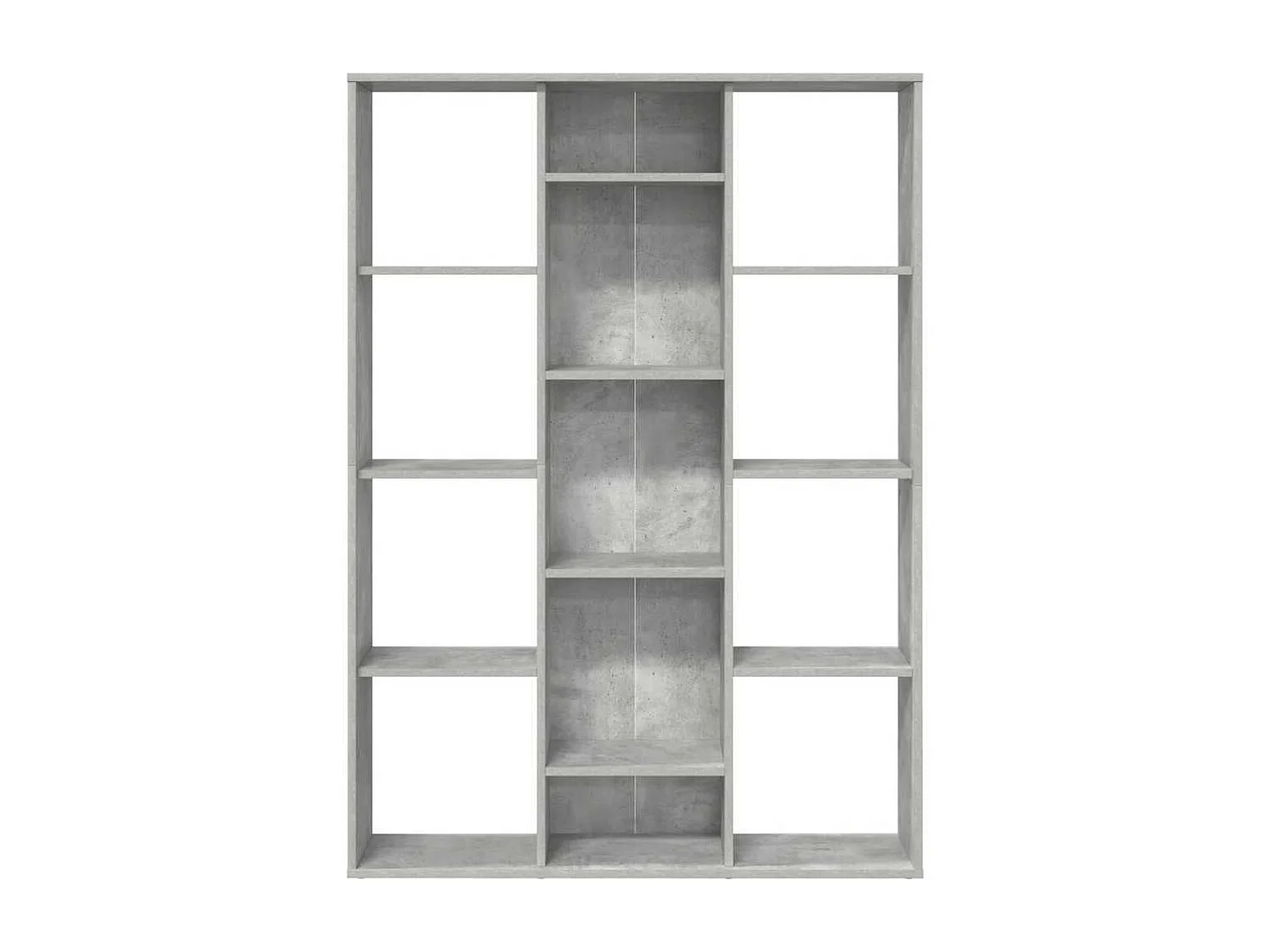 Raumteiler/Bücherregal Betongrau 100x24x140 cm Holzwerkstoff