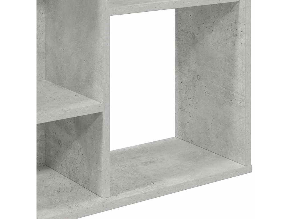 Paravent Séparateur de pièce/Bibliothèque Gris béton Bois d’ingénierie
