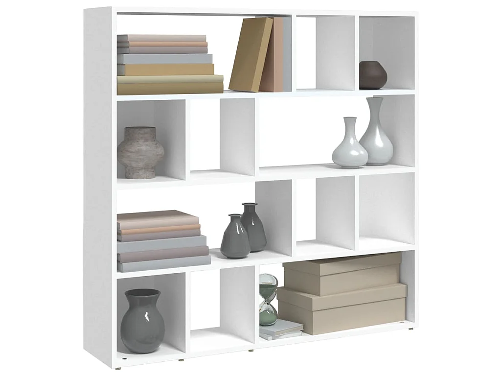 Boekenkast/kamerscherm 105x24x102 cm wit