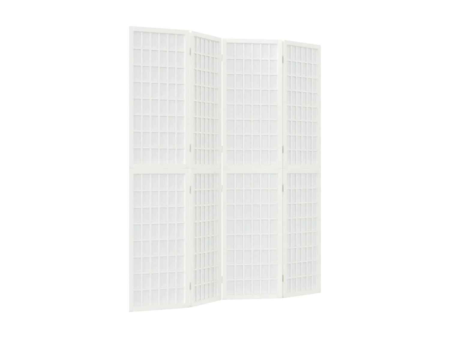 Cloison de séparation pliable 4 panneaux 160x170 cm Blanc