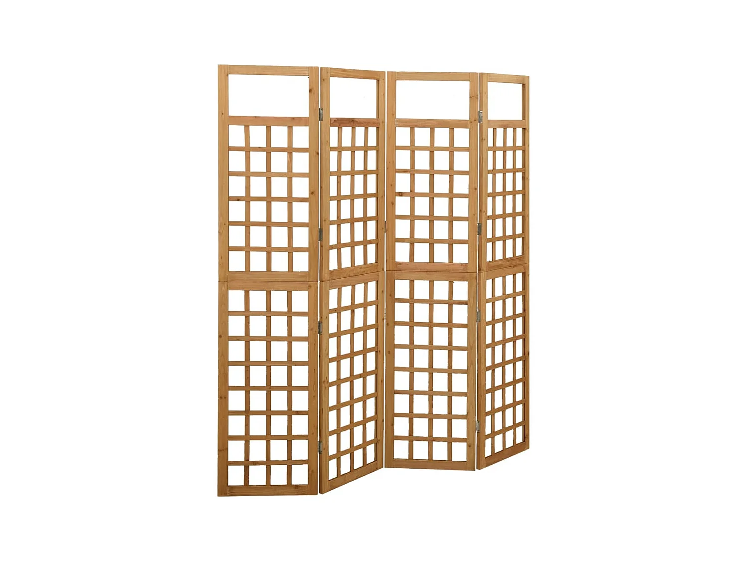 Cloison de séparation à 4 panneaux Bois de pin solide 161x180cm