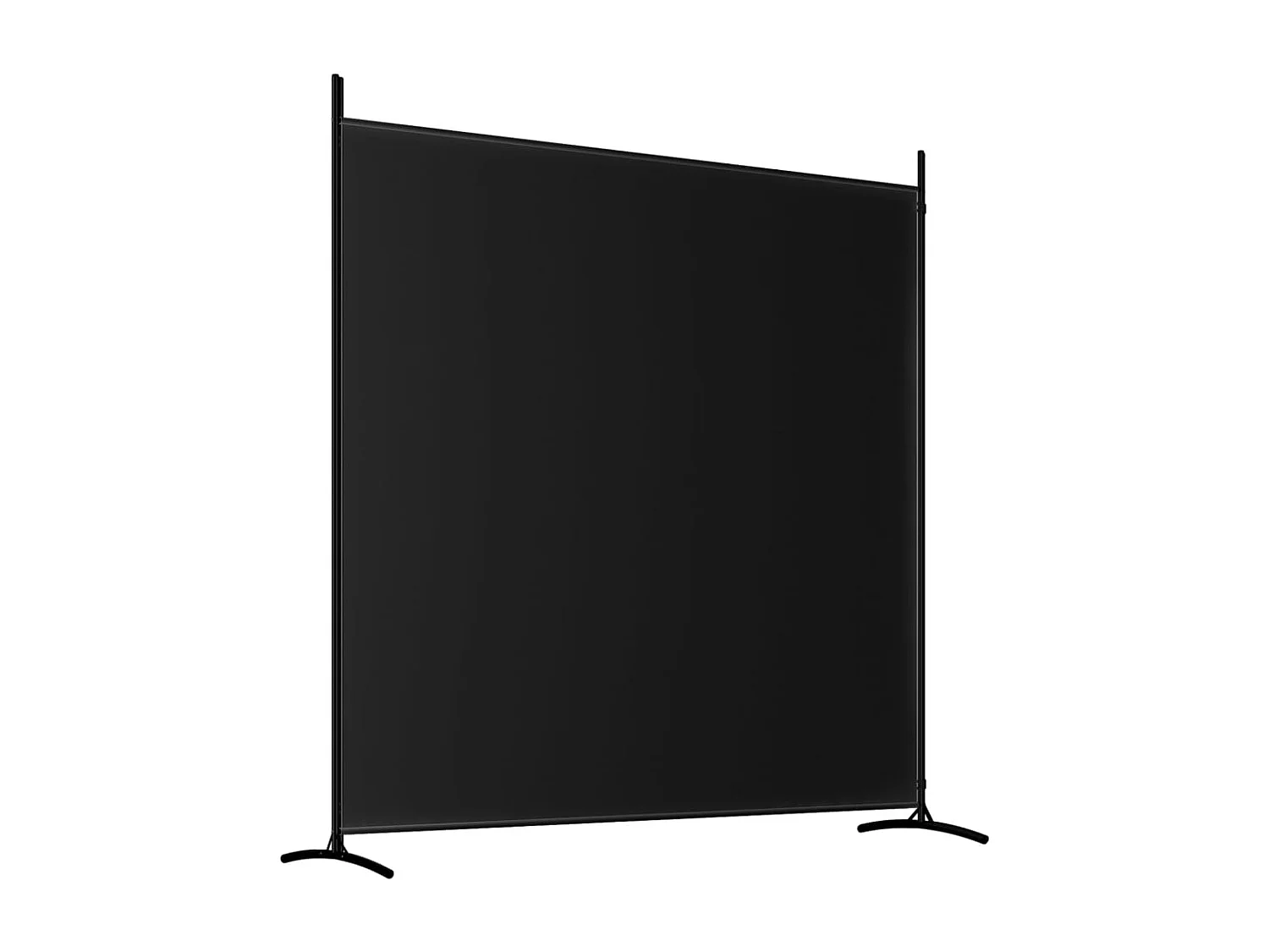 Cloison de séparation 2 panneaux Noir 348x180 cm Tissu