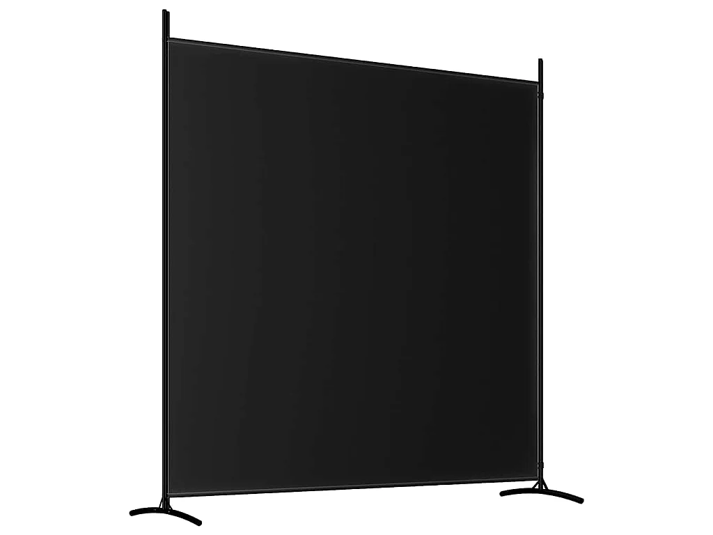 2-tlg. Paravent Schwarz 348x180 cm Stoff