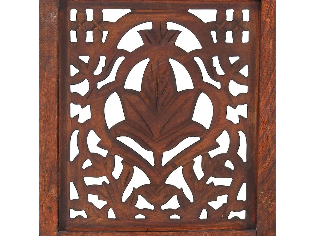 Paravent 5 panneaux Marron 200x165cm Bois manguier