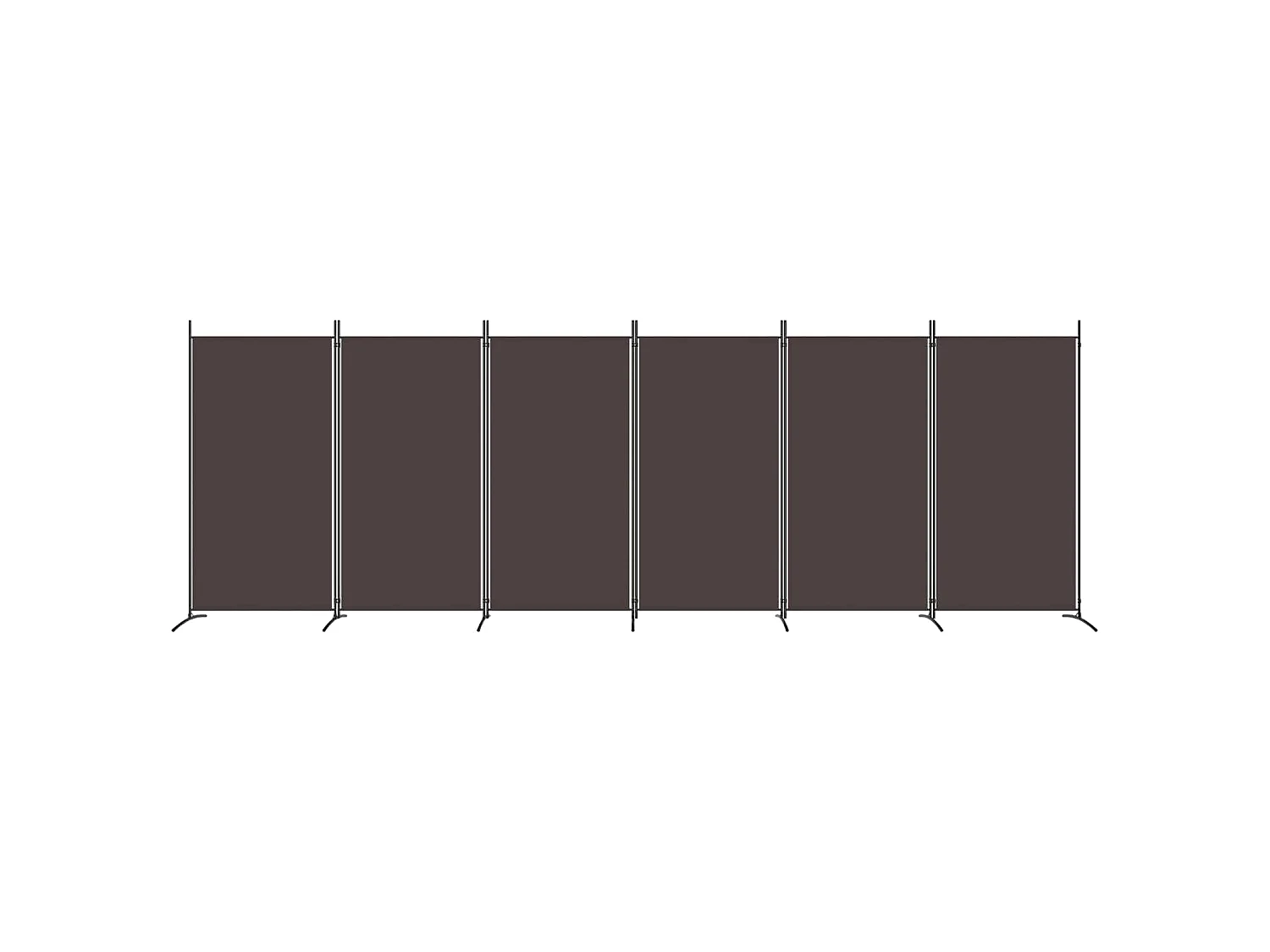 Paravent 6 panneaux Marron 520x180 cm Tissu