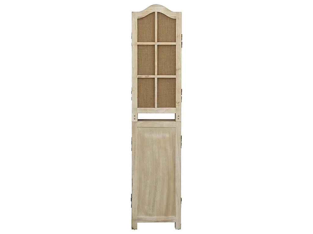 Divisorio a 6 Pannelli Marrone 214x165 cm in Tessuto