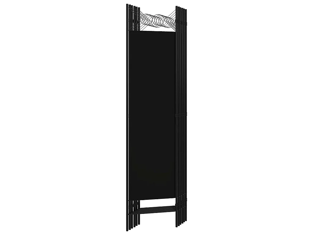 Cloison de séparation 6 panneaux Noir 240x180 cm