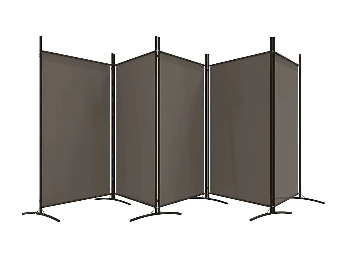 Cloison de séparation 5 panneaux Anthracite 433x180 cm Tissu