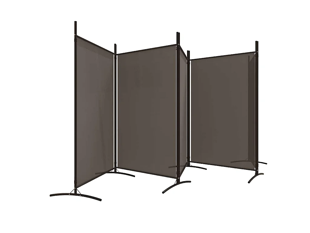 5-tlg. Paravent Anthrazit 433x180 cm Stoff
