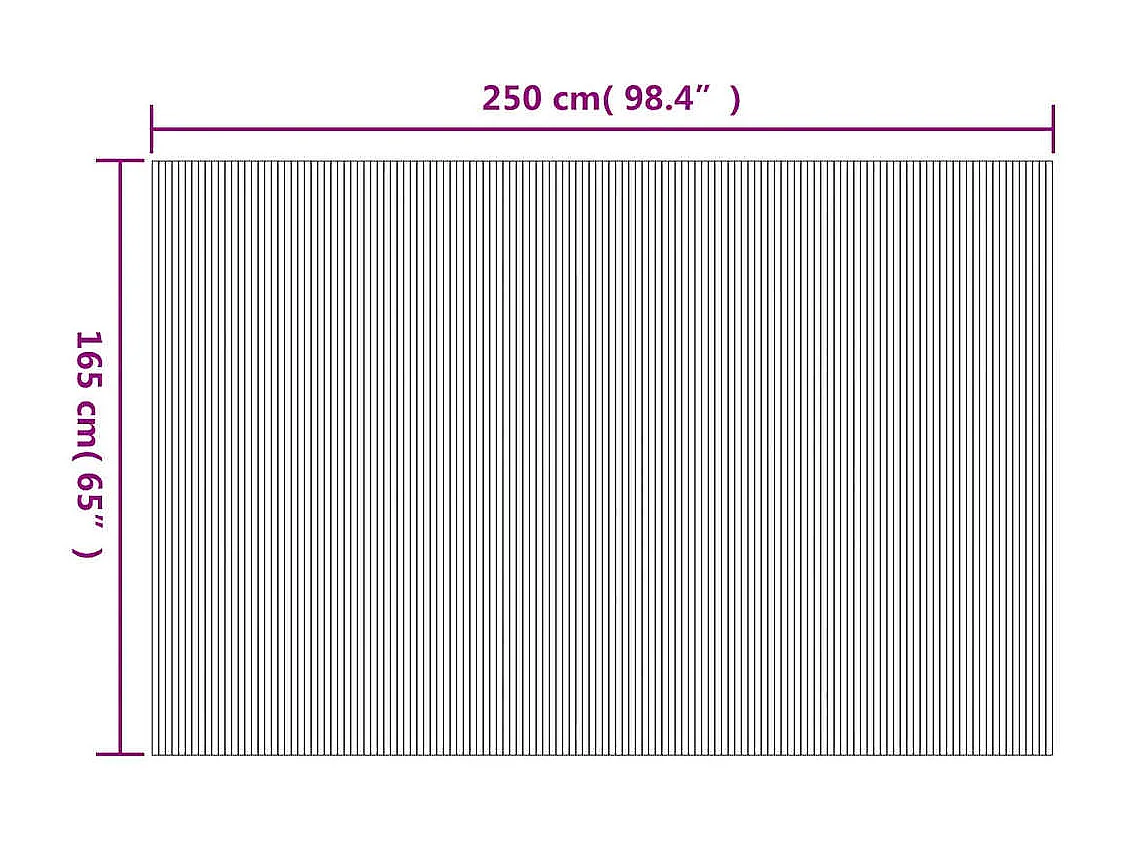 Raumteiler Bambus Weiß 250×165 cm