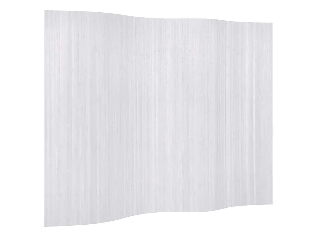 Biombo divisor bambú blanco ancho 250 cm alto 165 cm