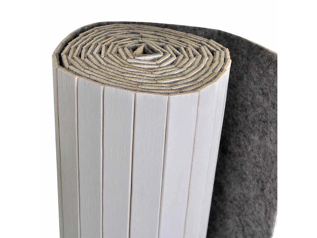 Biombo divisor bambú blanco ancho 250 cm alto 165 cm