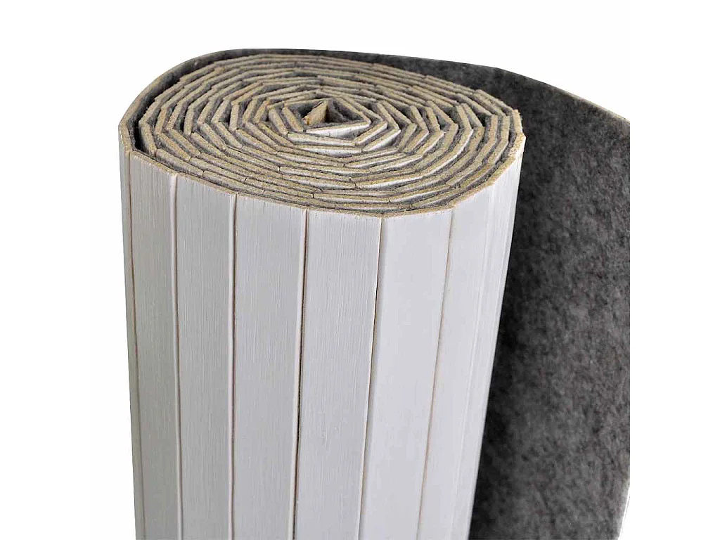 Kamerscherm breedte 250 cm hoogte 165 cm bamboe wit