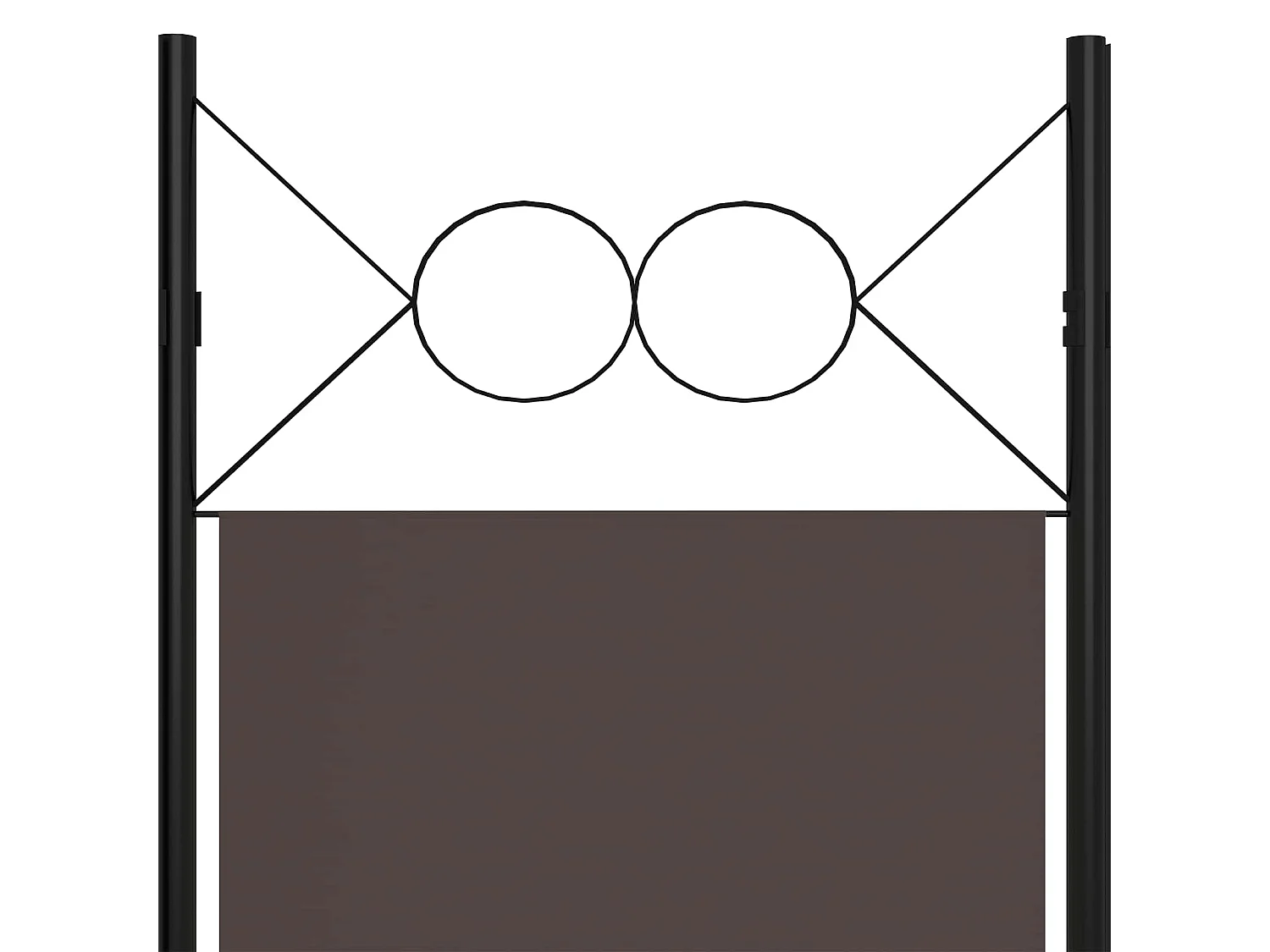 Kamerscherm met 5 panelen 200x180 cm bruin