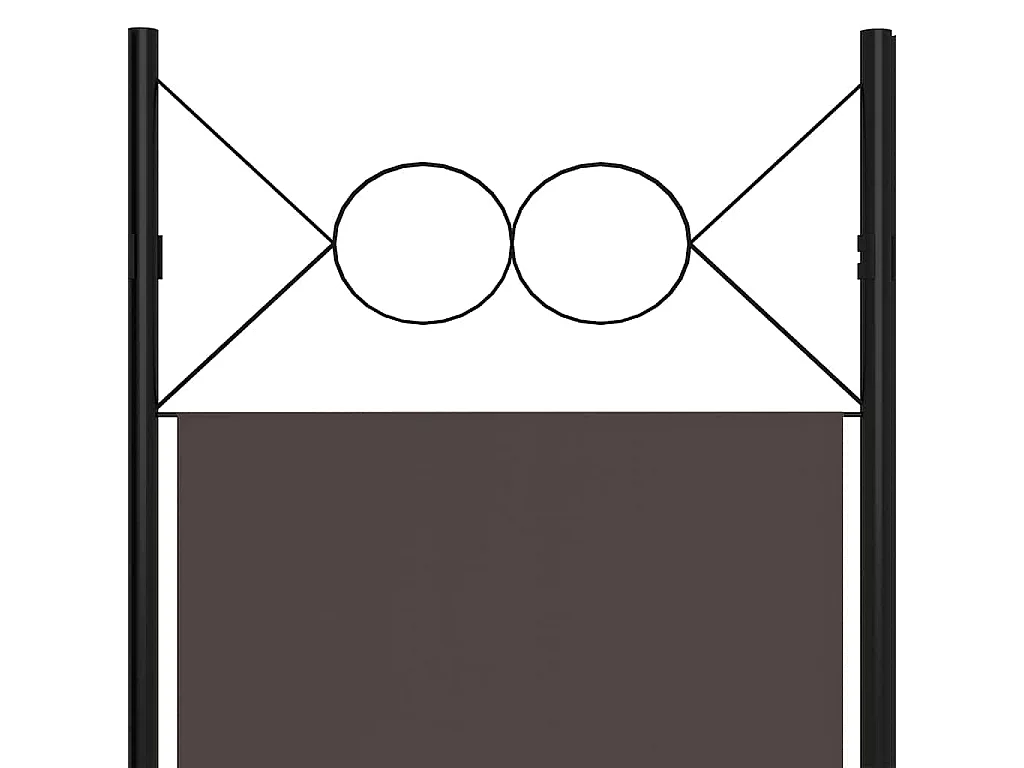 Paravent 5 panneaux Marron 200x180 cm