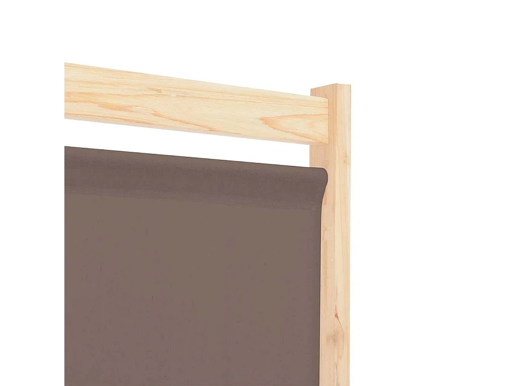 Paravent 5 panneaux Marron 200 x 170 x 4 cm Tissu