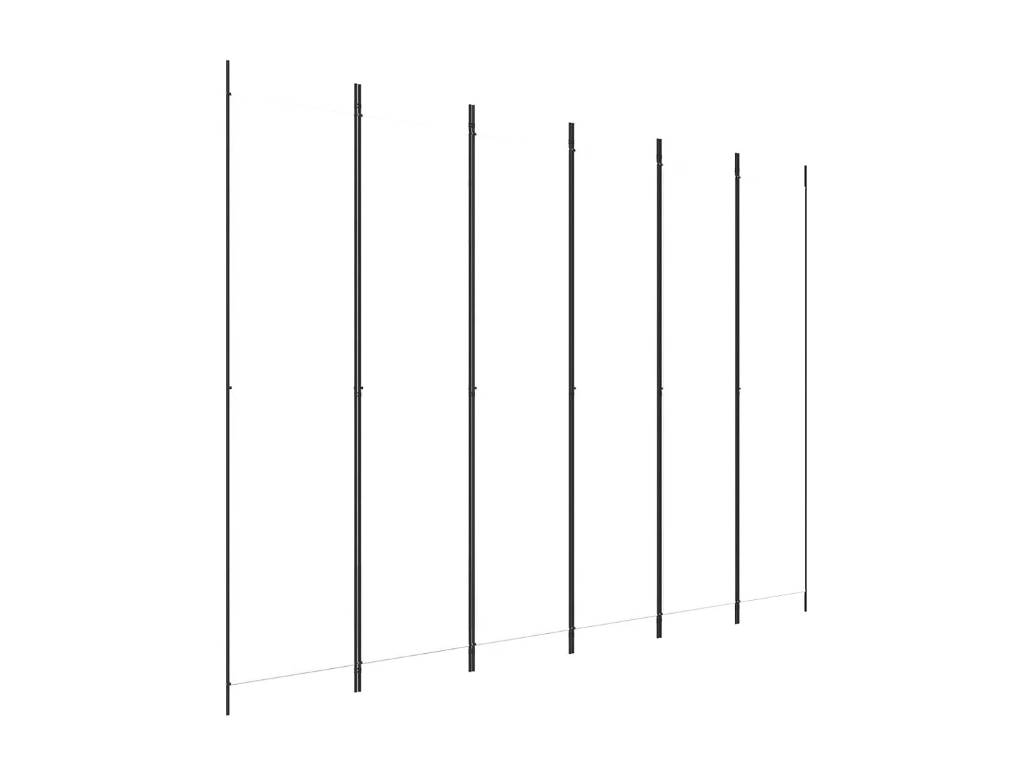 Biombo divisor de 6 paneles de tela blanco 300x220 cm