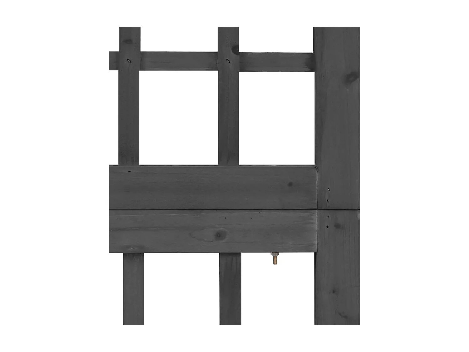 Cloison de séparation à 6 panneaux Bois de pin Noir 242,5x180cm