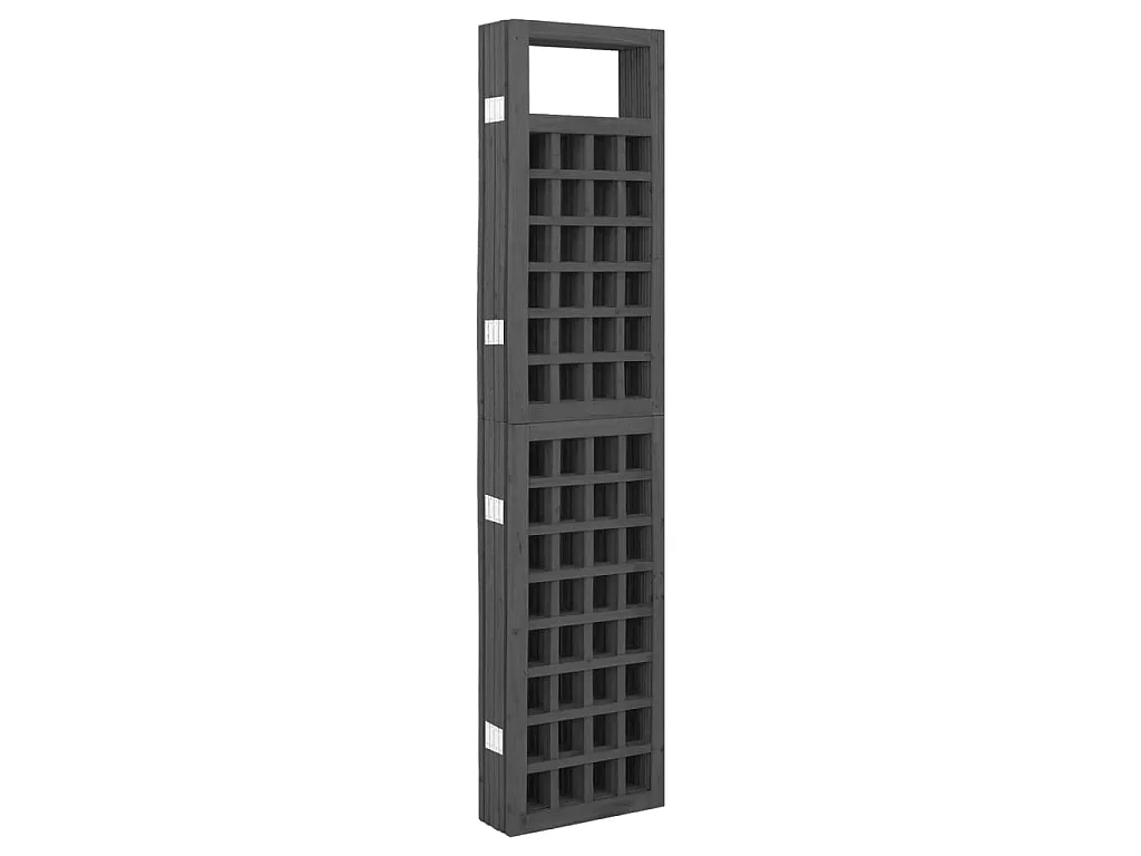 Kamerscherm/trellis met 6 panelen 242,5x180 cm vurenhout zwart