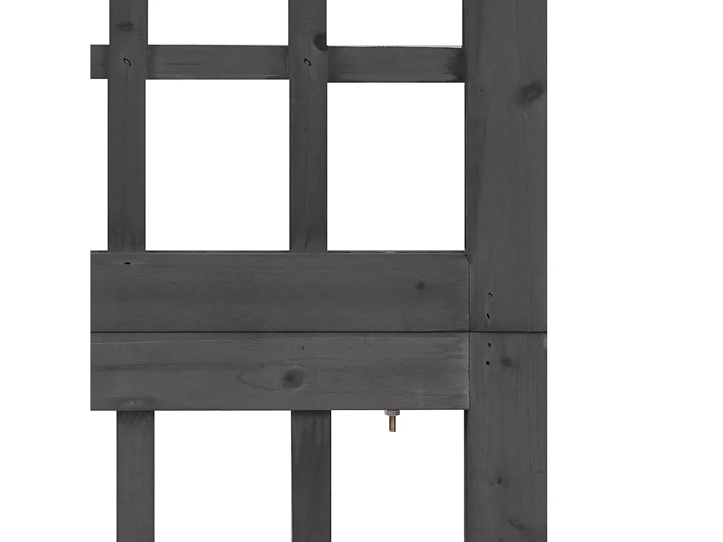 Kamerscherm/trellis met 6 panelen 242,5x180 cm vurenhout zwart
