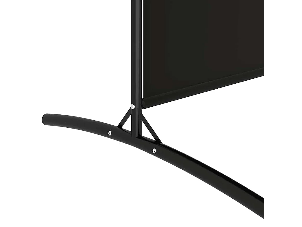 Cloison de séparation 4 panneaux Noir 346x180 cm Tissu