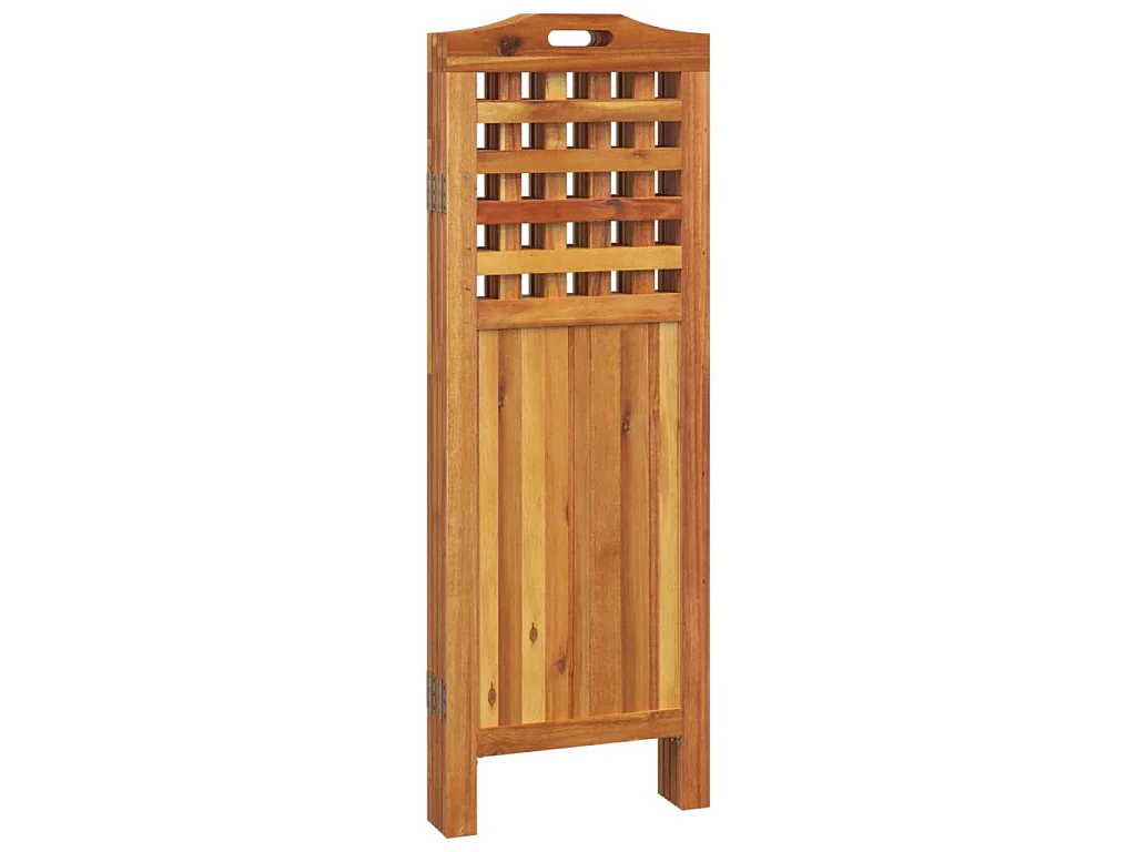 Cloison de séparation 4 panneaux 162x2x115 cm Bois d'acacia