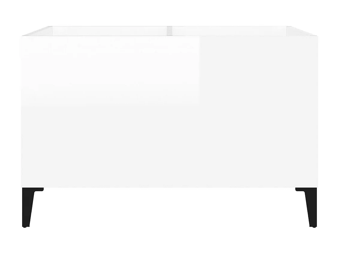 Armário p/ discos 74,5x38x48 cm deriv. madeira branco brilhante