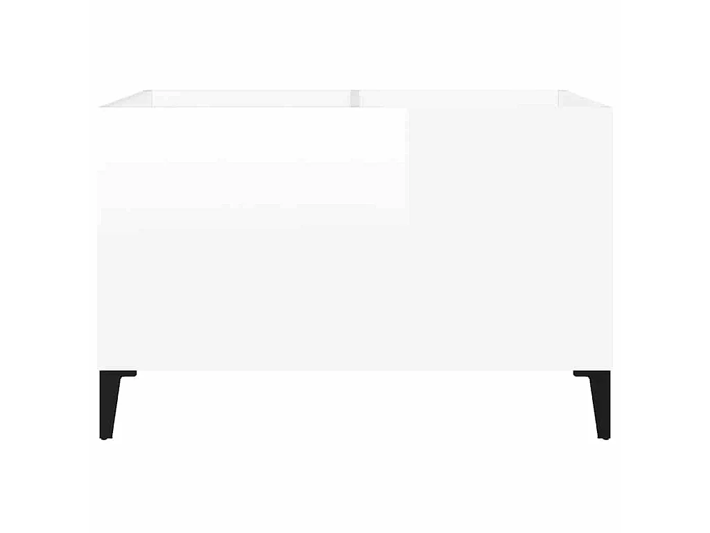 Armoire à disques blanc brillant 74,5x38x48cm bois d'ingénierie