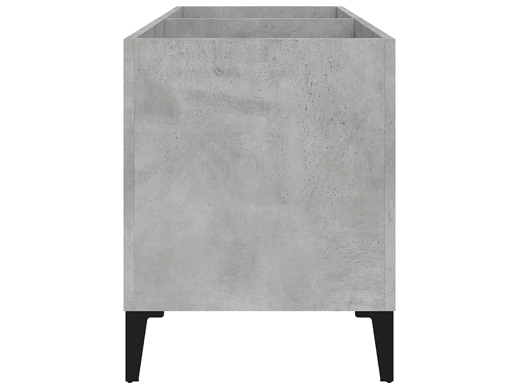 Armoire à disques gris béton 74,5x38x48 cm bois d'ingénierie