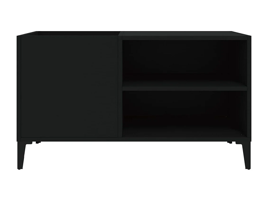 Plattenschrank Schwarz 84,5x38x48 cm Holzwerkstoff