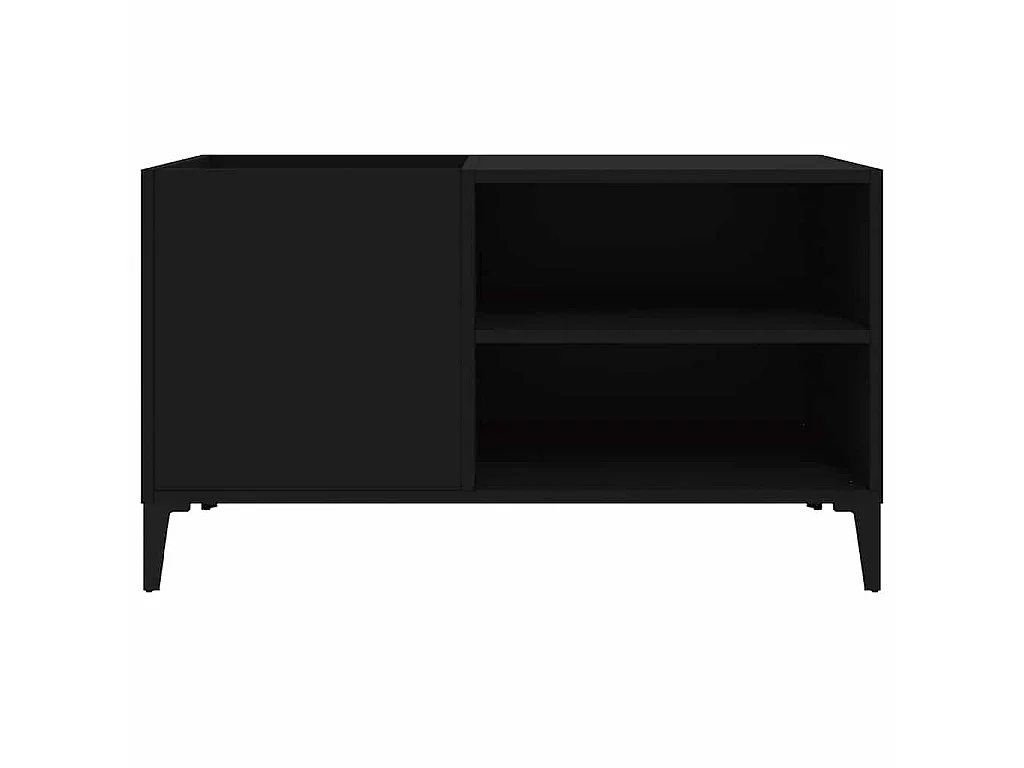 Plattenschrank Schwarz 84,5x38x48 cm Holzwerkstoff