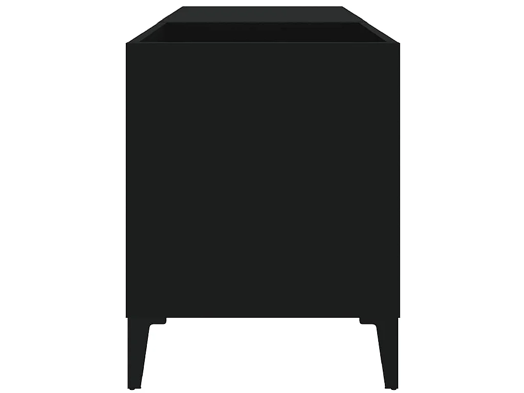 Plattenschrank Schwarz 84,5x38x48 cm Holzwerkstoff