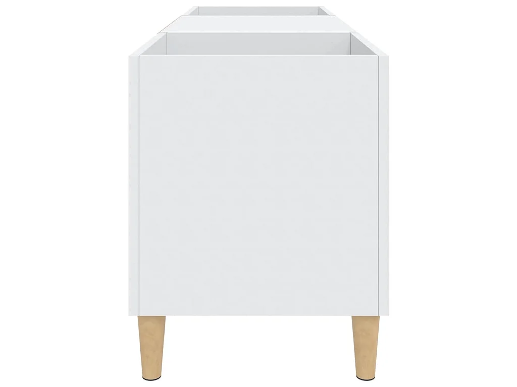 Meuble à disques Blanc 121x38x48 cm Bois d'ingénierie