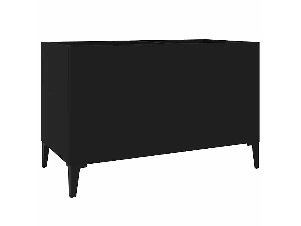 Mueble para discos madera contrachapada negro 74,5x38x48 cm