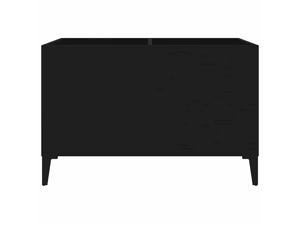 Armoire à disques noir 74,5x38x48 cm bois d'ingénierie