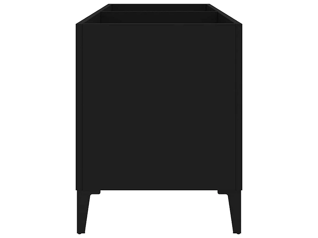 Armoire à disques noir 74,5x38x48 cm bois d'ingénierie