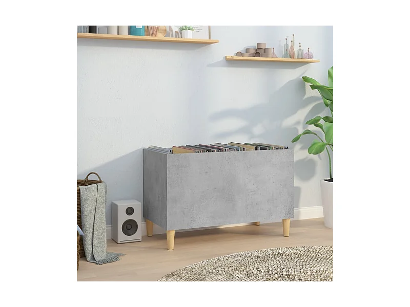 Plattenschrank Betongrau 74,5x38x48 cm Holzwerkstoff