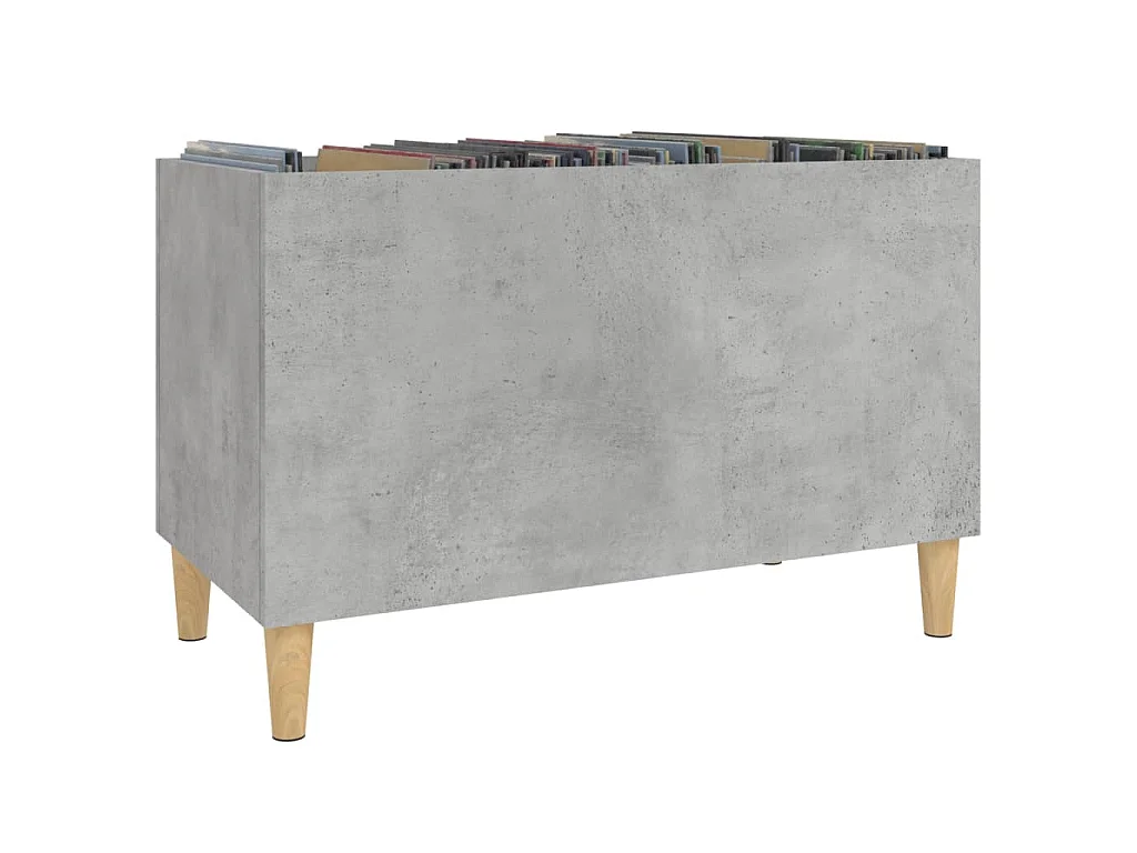 Armoire à disques gris béton 74,5x38x48 cm bois d'ingénierie